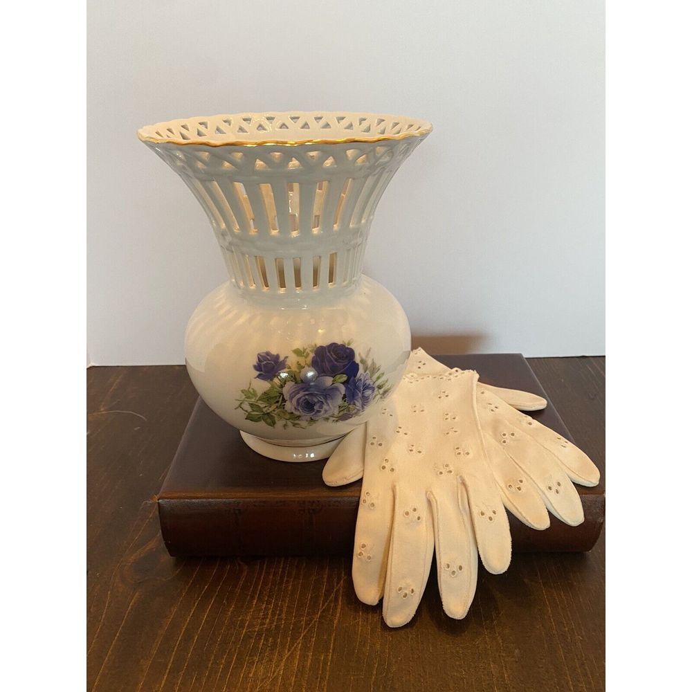 Formalities By Baum Brothers Blue Ceramic vase, gift, decor, Vintage,‎ Flowers